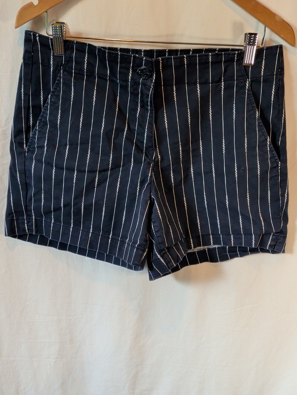 Nautica Navy Blue Pinstripe/Rope Women's Shorts